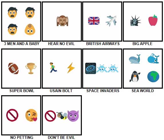 100 Pics Emoji Quiz Level 41 50 Answers 100 Pics Answers