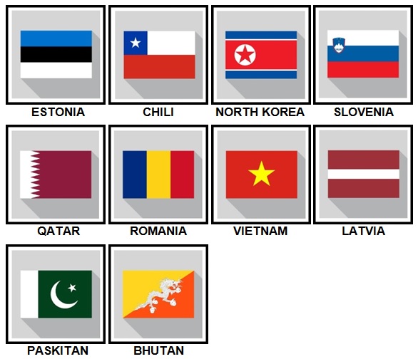 100 Pics Flags Level 51-60 Answers