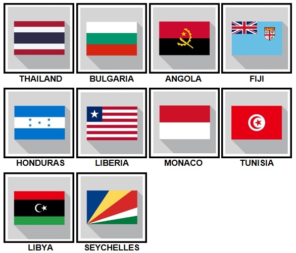 100 Pics Flags Level 81-90 Answers