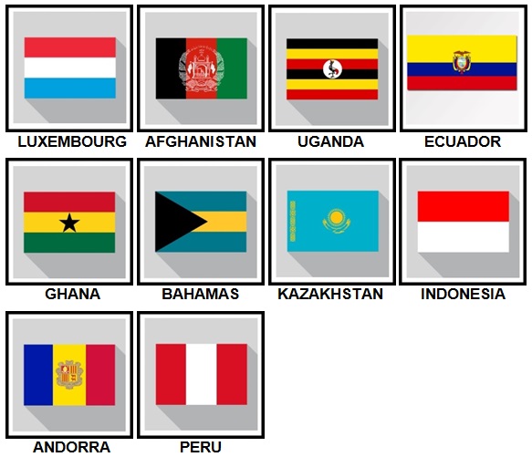 100 Pics Flags Level 91-100 Answers