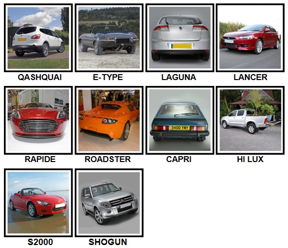 100 Pics Cars Level 61-70 Answers