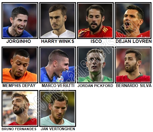 100 Pics Football Stars Level 51-60 Answers